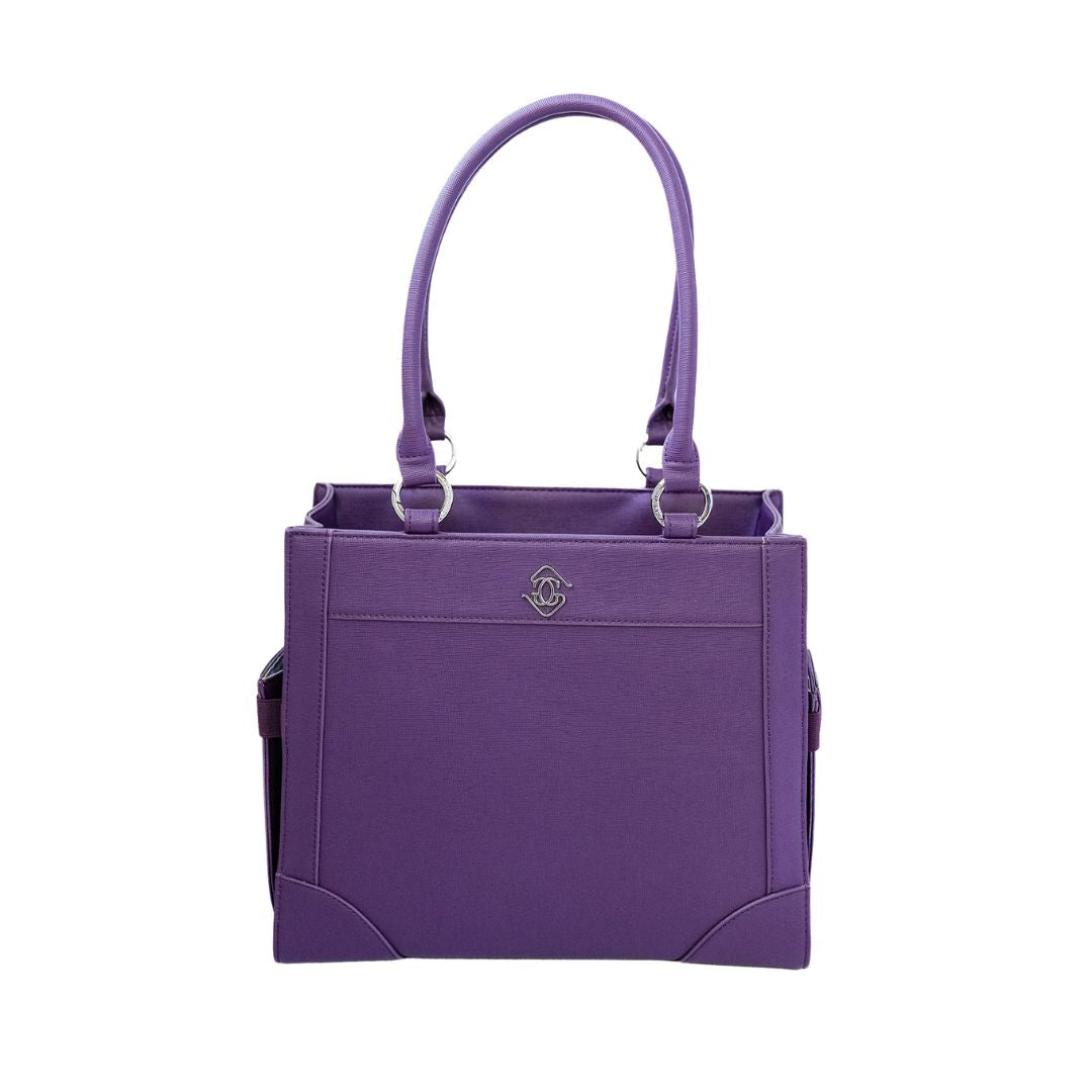 Everly Tote (Coffee Leather) — Amethyst