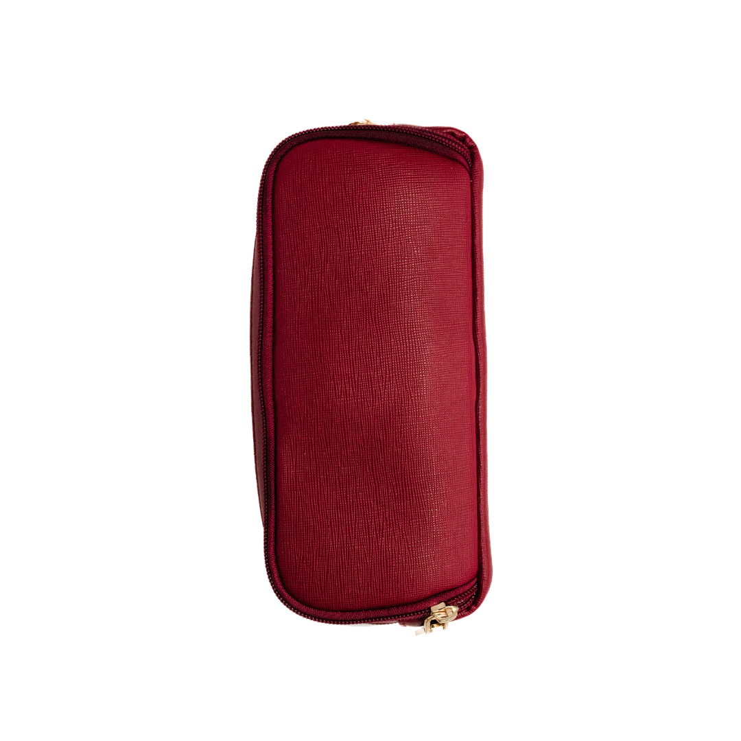 Essentials Pouch —  Cherry (Bamboo Leather)