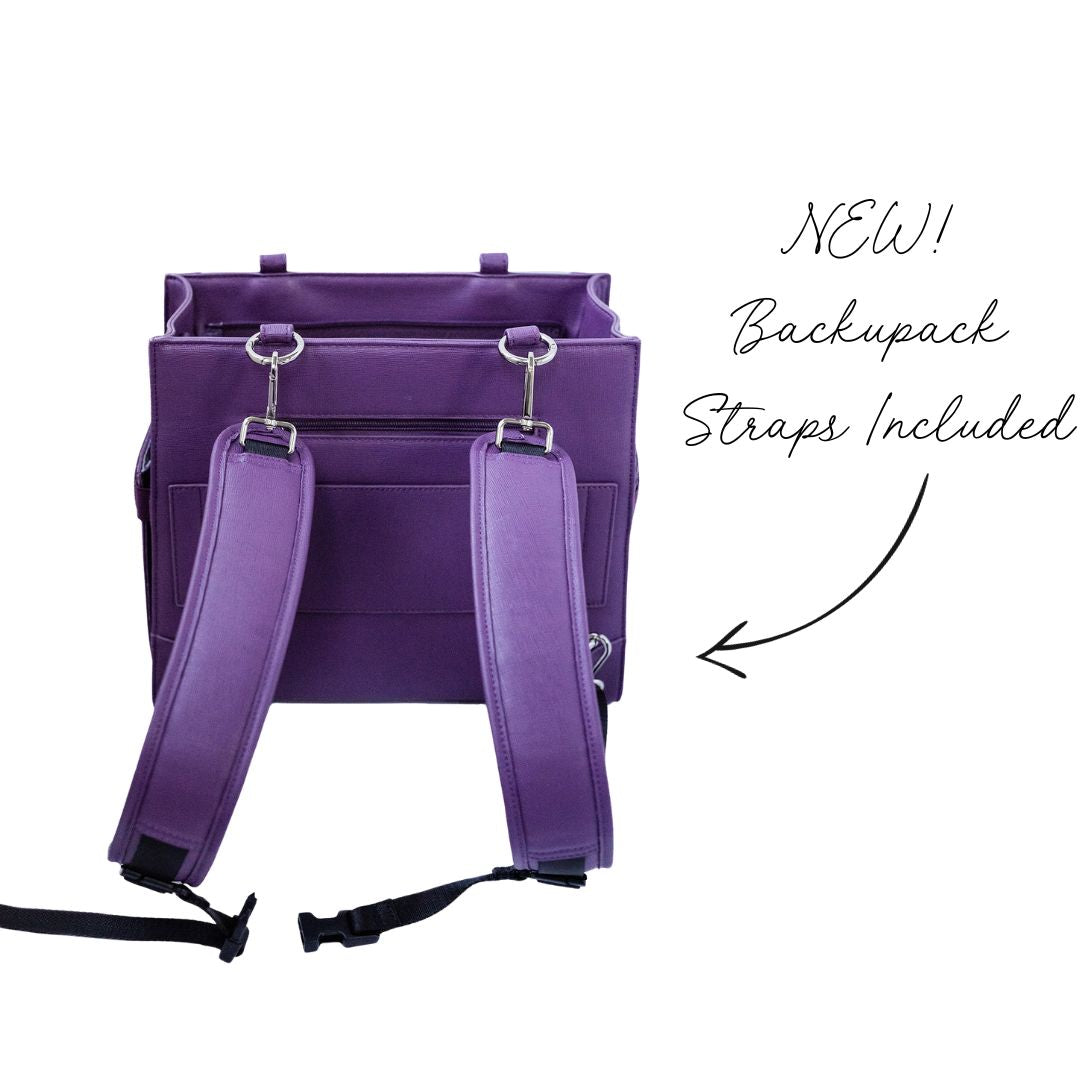 Everly Tote (Coffee Leather) — Amethyst