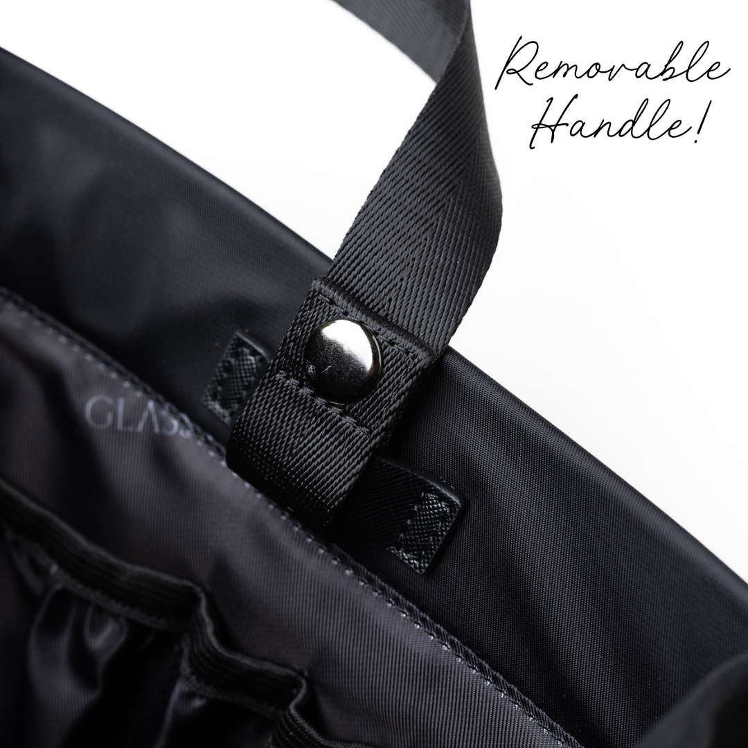 iN. Purse Organizer Insert with zipper Nylon fabric for women Handbags  & Totebag
