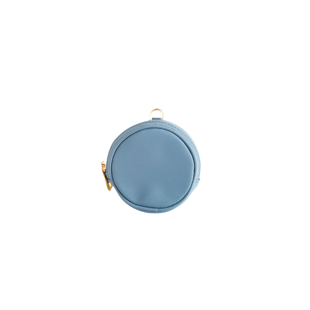 Circle Zip Pouch — Dusty Blue (Pre-Order: Ships Mid May)