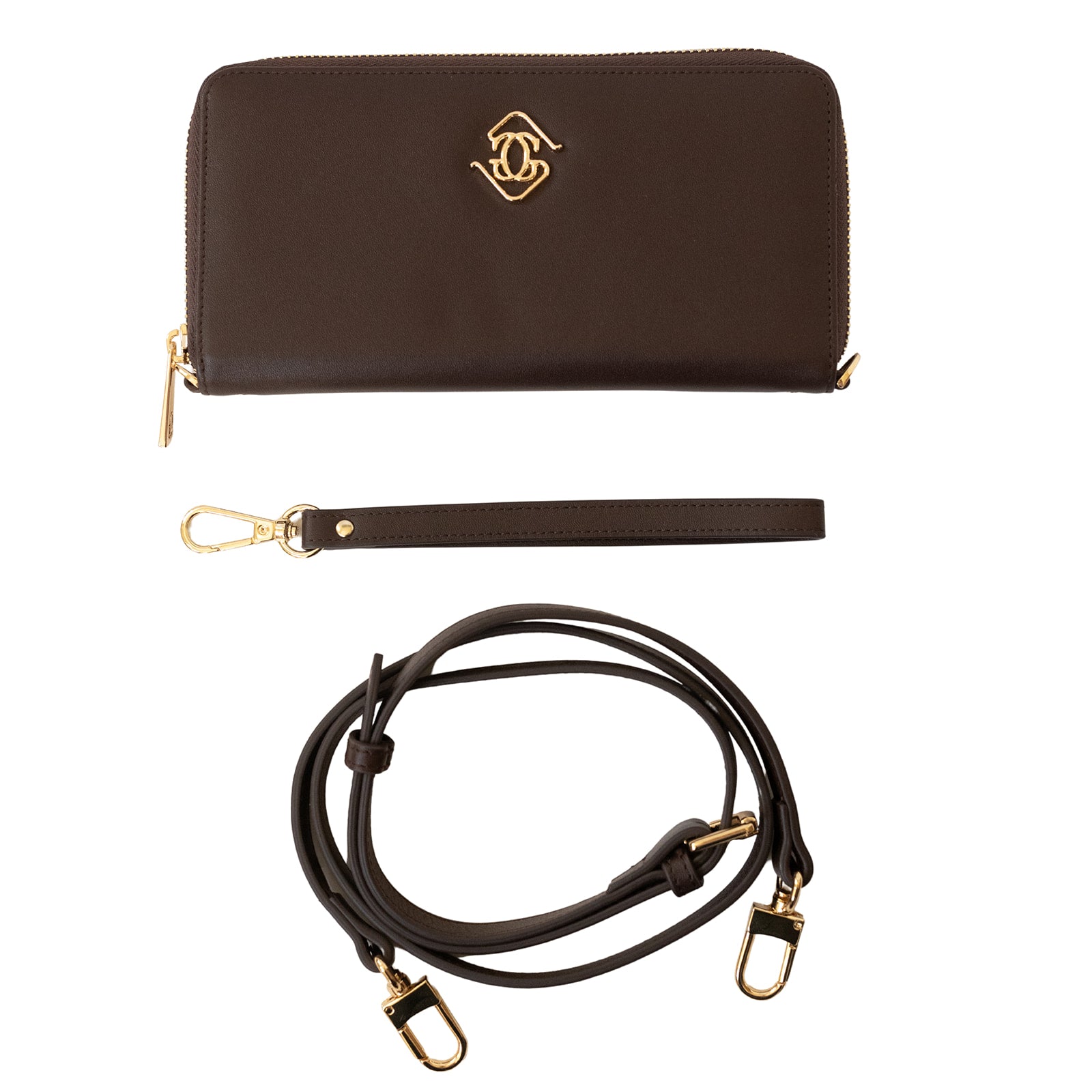 Crossbody Wallet — Espresso (Real Leather) Ships Mid-August
