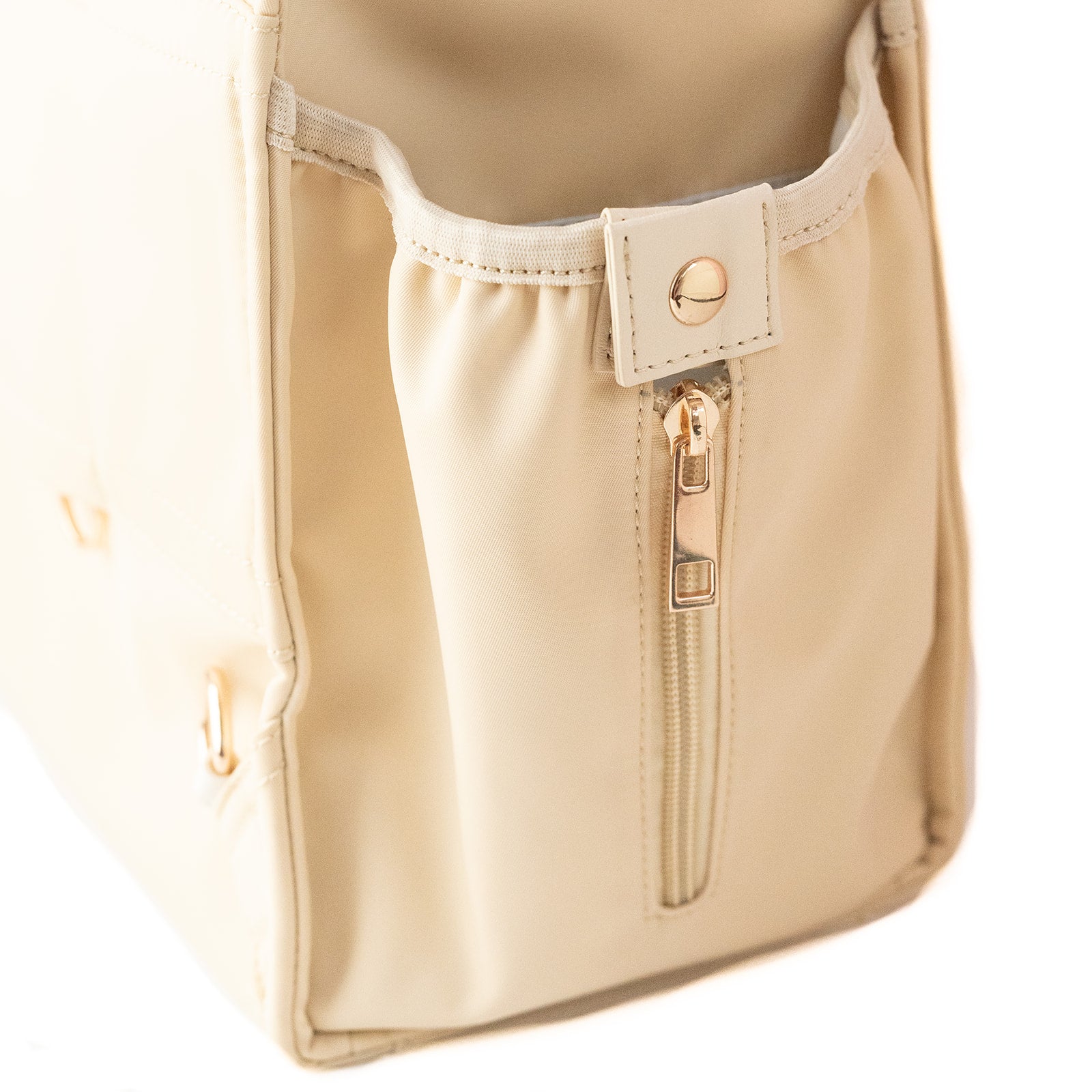 Megan Nylon Tote — Beige