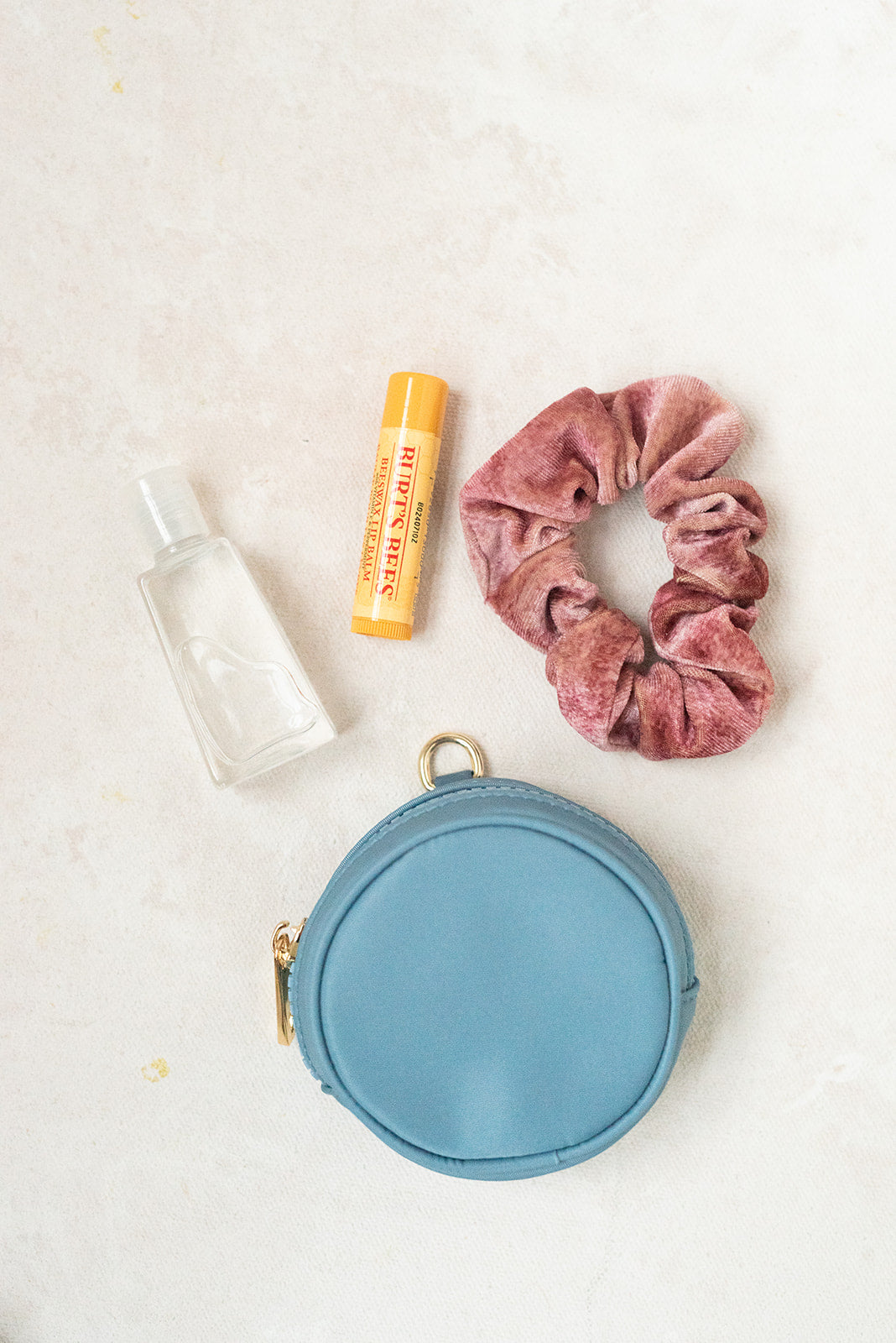 Circle Zip Pouch — Dusty Blue (Pre-Order: Ships Mid May)
