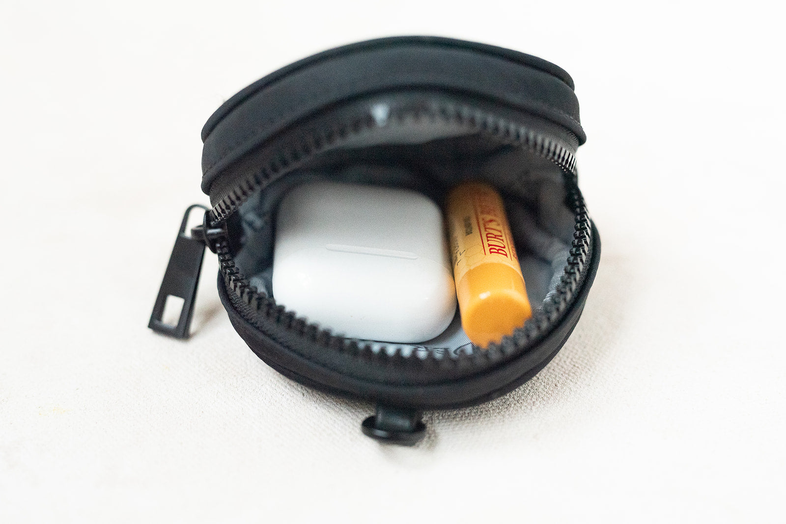 Circle Zip Pouch — Black (Pre-Order: Ships Mid May)
