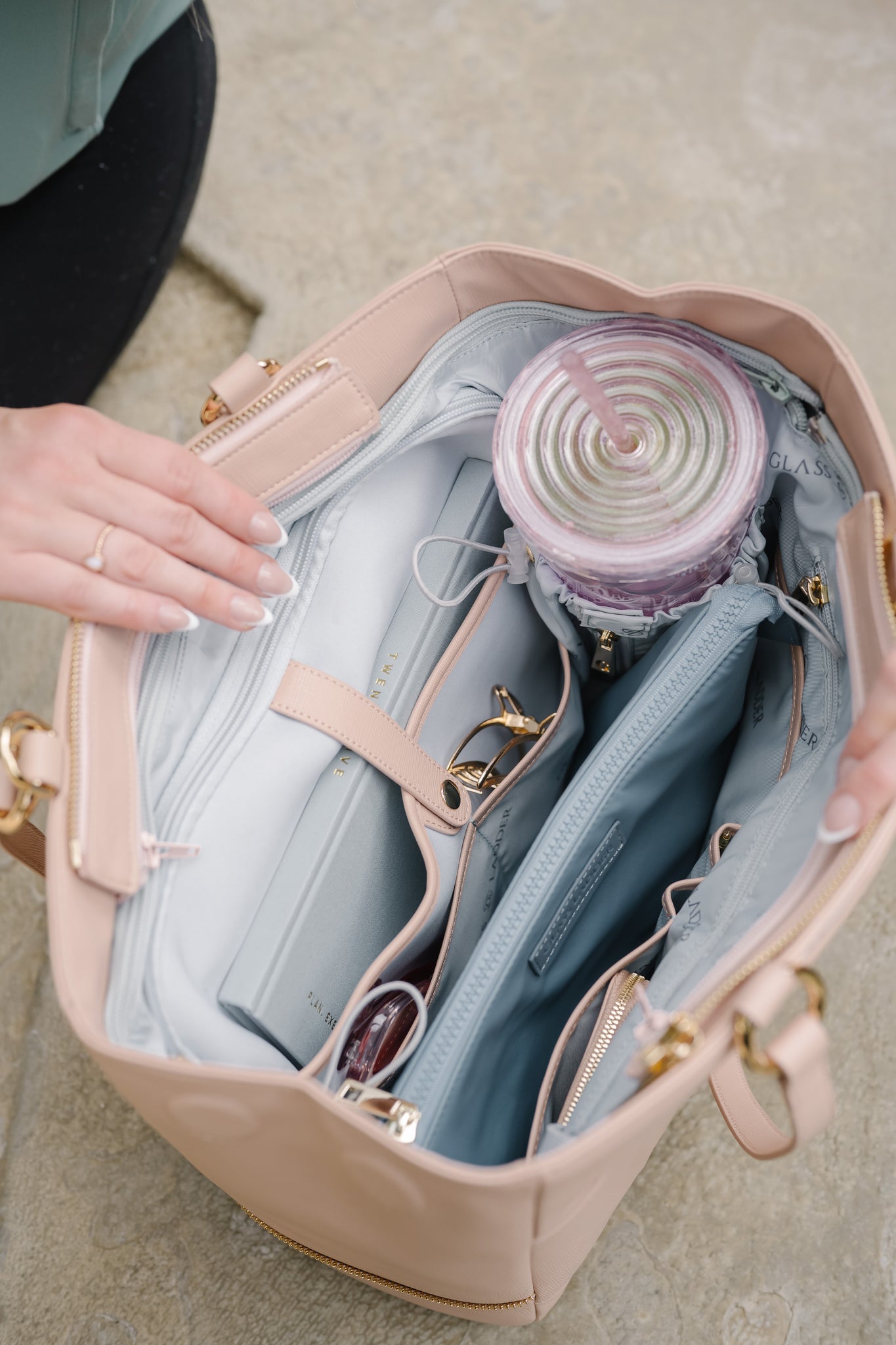 Michelle Renee Tote — Blush (Microfiber Leather) Ships Mid-August
