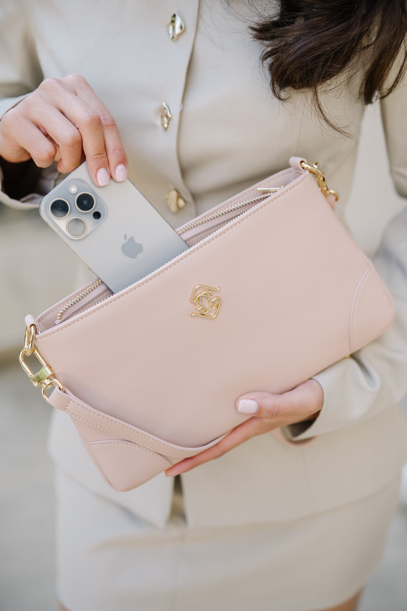 Vera Bag — Blush (Microfiber Leather) Ships Mid-August