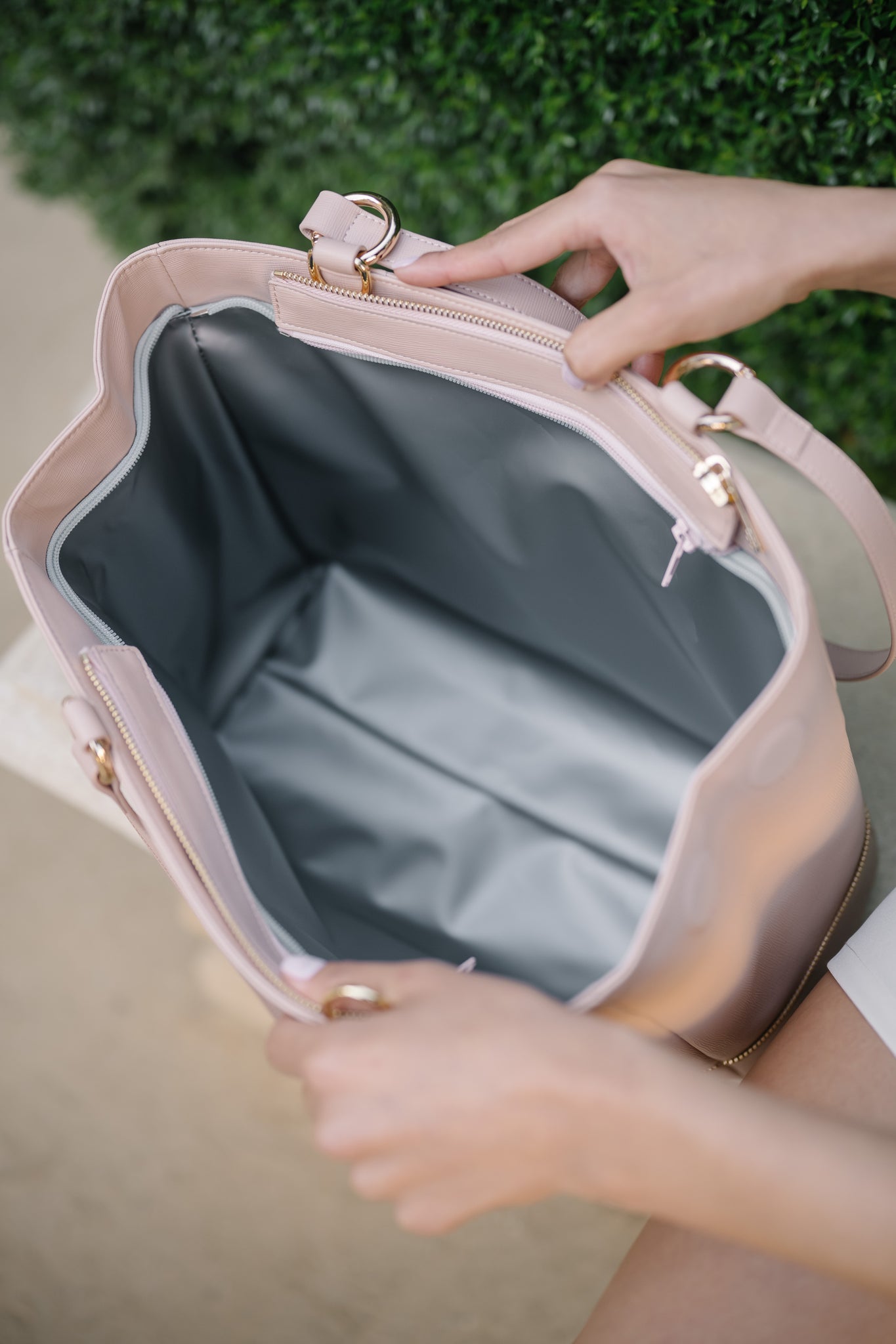 Michelle Renee Tote — Blush (Microfiber Leather) Ships Mid-August