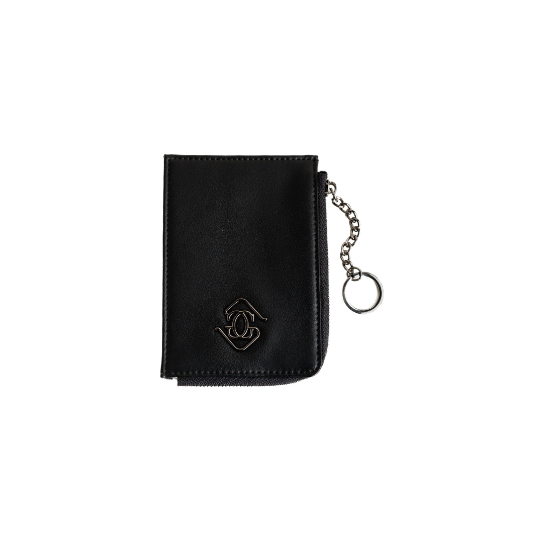 Keychain Zip Wallet — Black/Black/Smooth