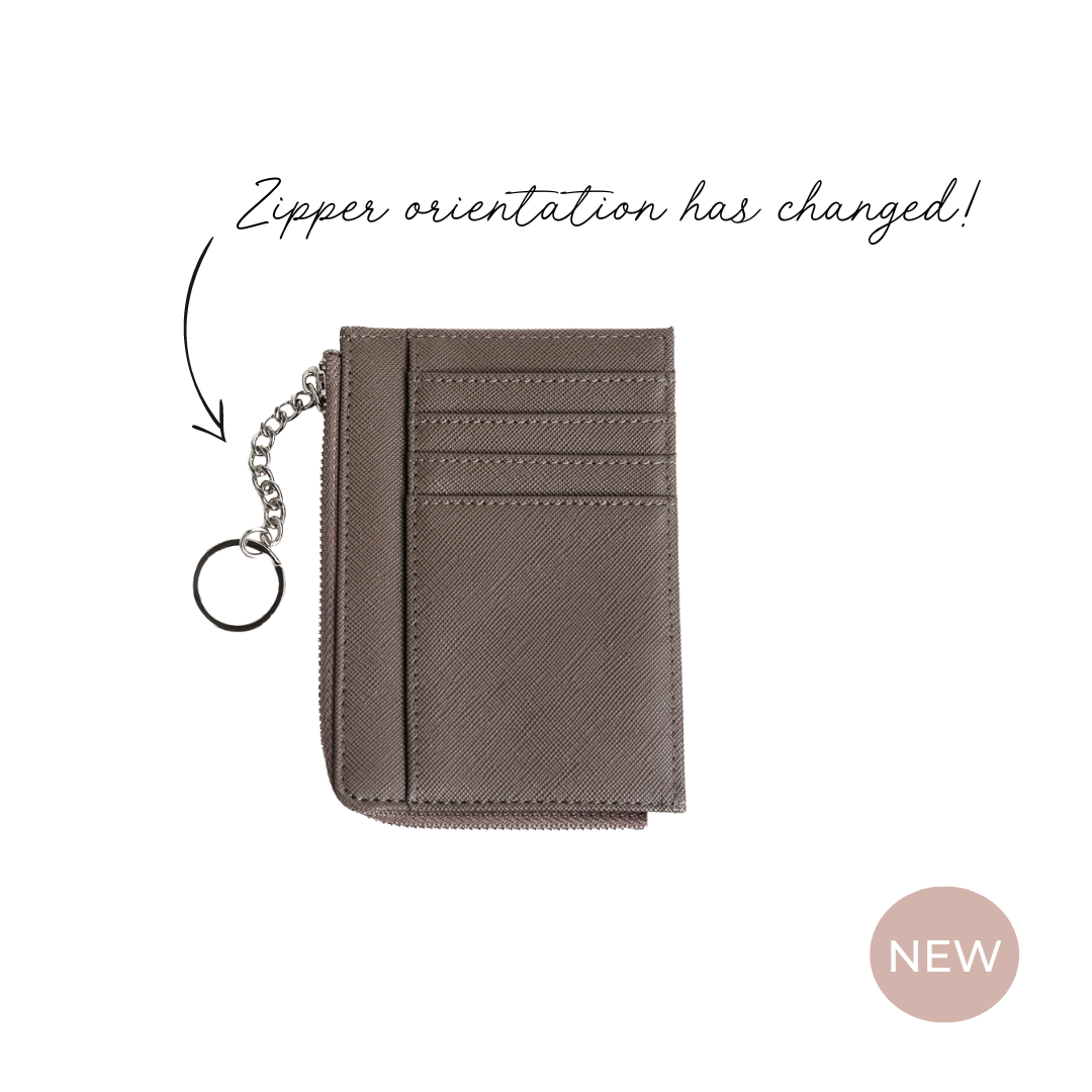 Keychain Zip Wallet — Mocha