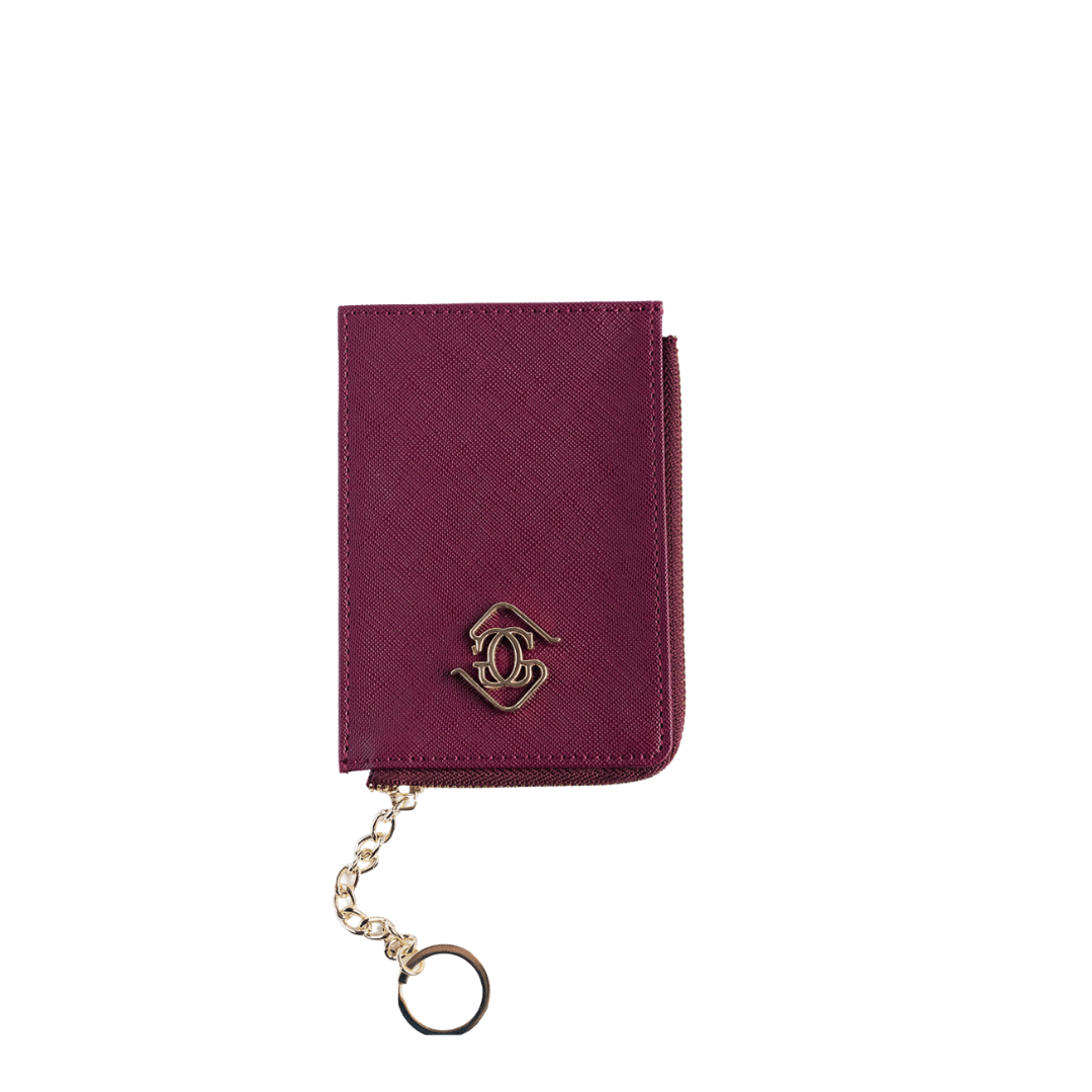 Keychain Zip Wallet — Merlot