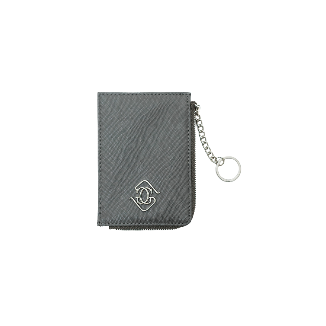 Keychain Zip Wallet — Charcoal
