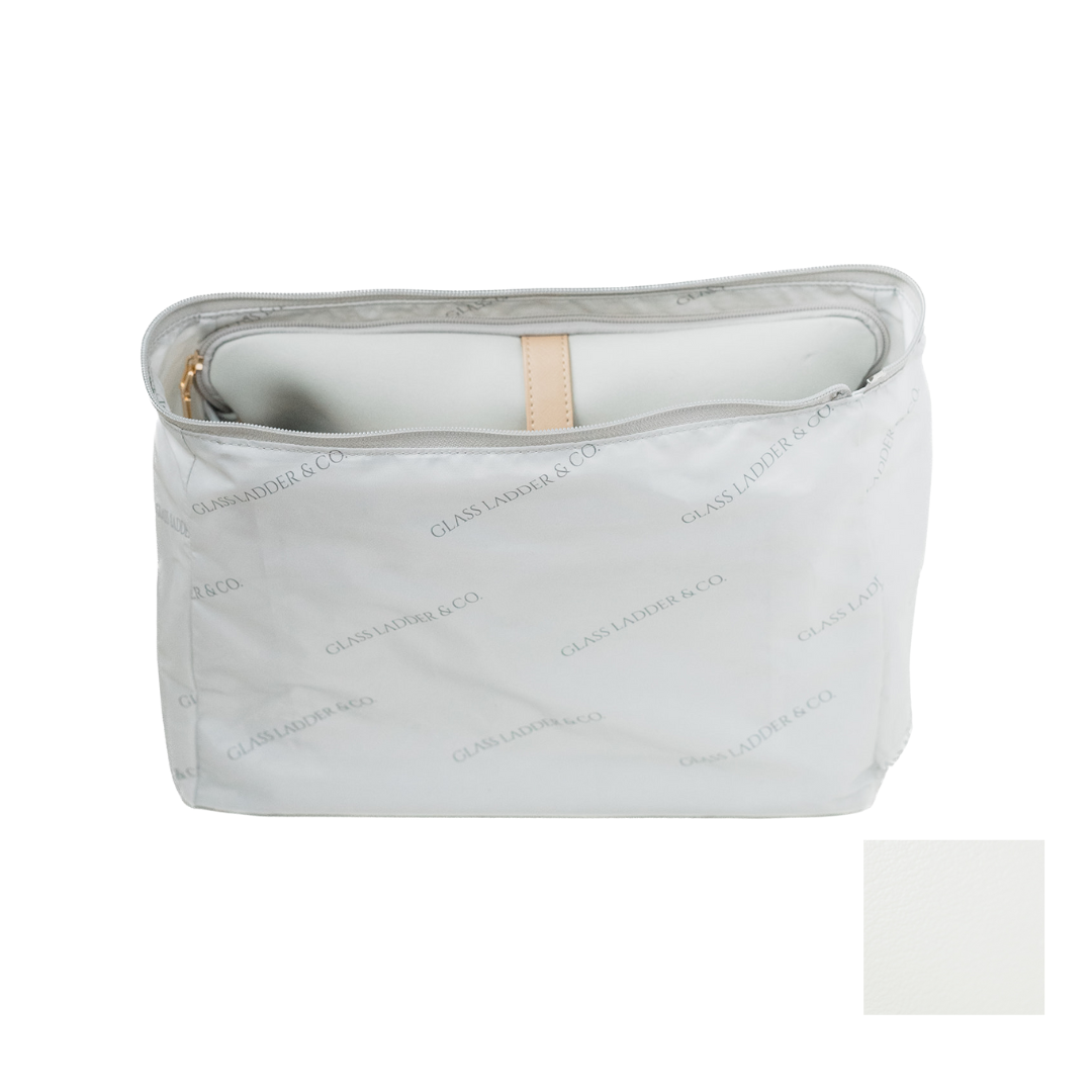 Everly Tote Replacement Interior Liner — Creme/Silver/Smooth